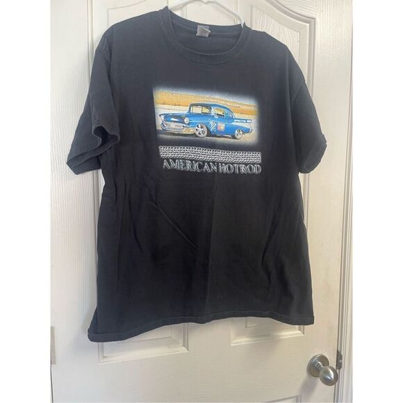 Gildan Mens Black American Hotrod Crew Neck Short Sleeve T-Shirt Size XL - Picture 13 of 15
